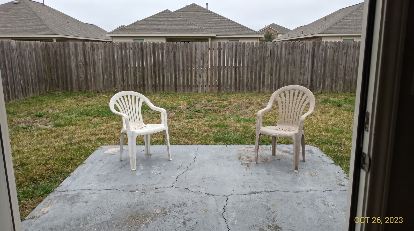 Patio before